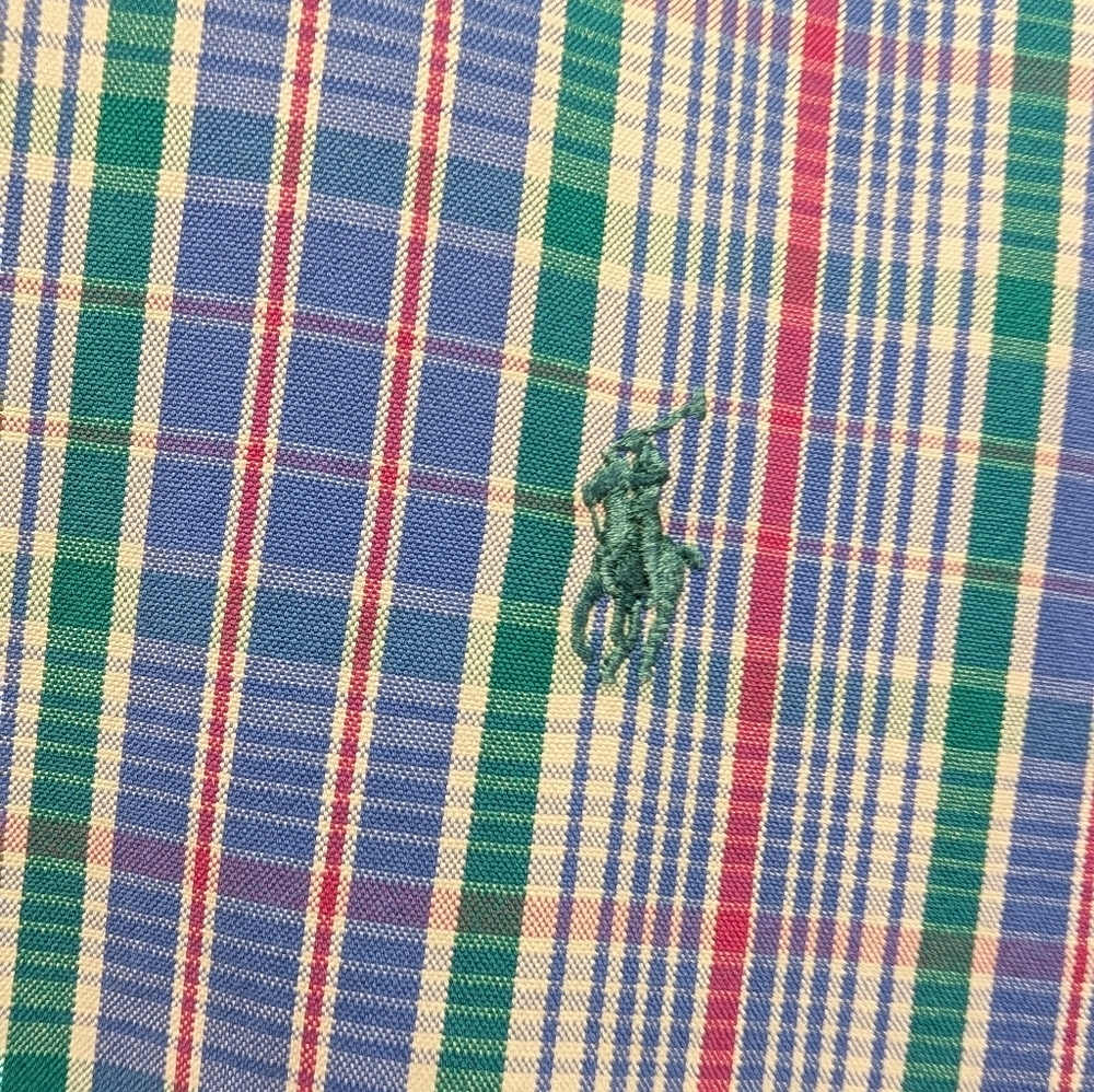 Vintage Ralph Lauren Blake Button Down Shirt Long Sleeve Plaid Mens Large L - Picture 4 of 10